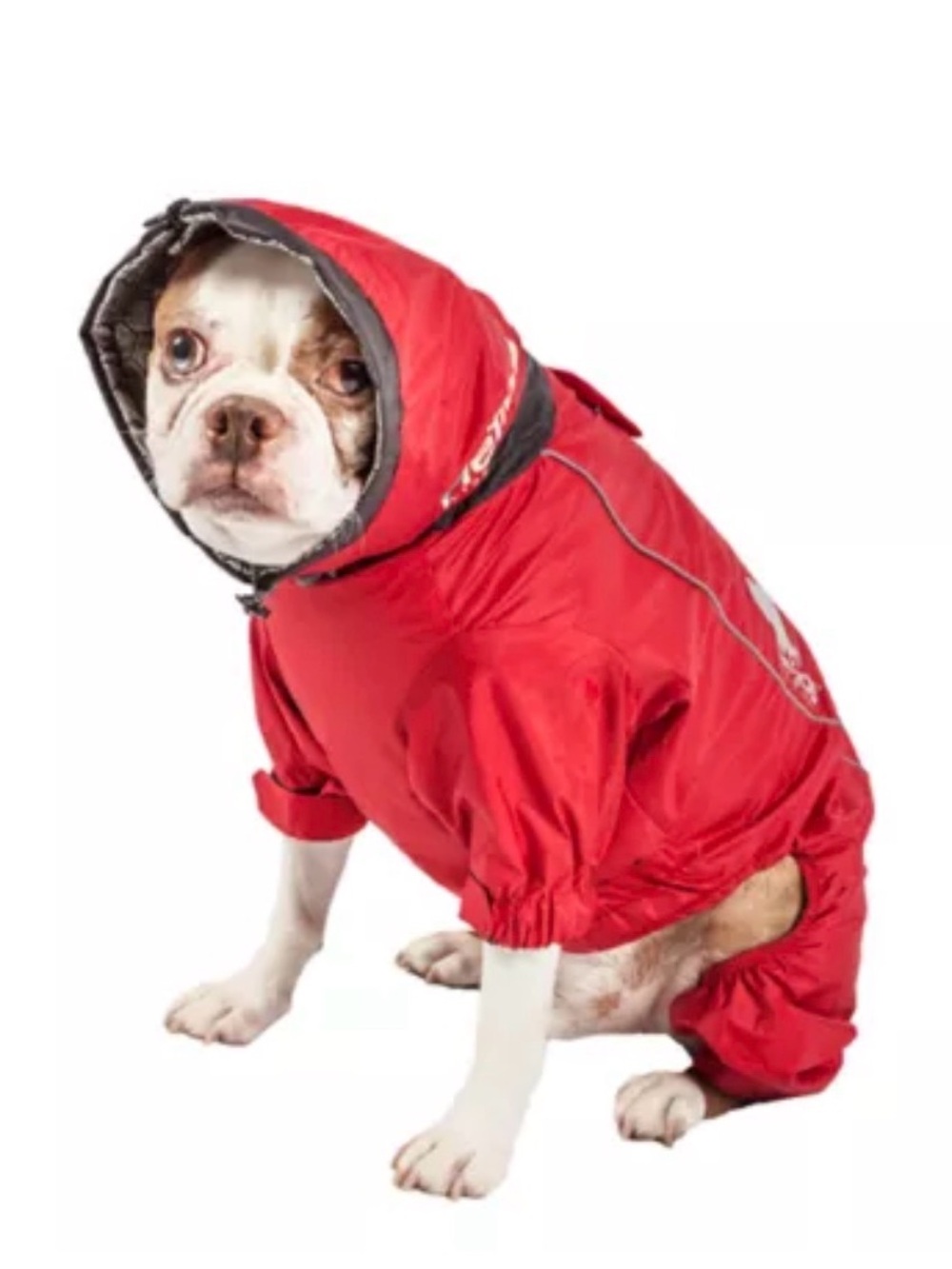 New Helios Outdoor Company Red Waterproof Dog Raincoat with Hood - XL